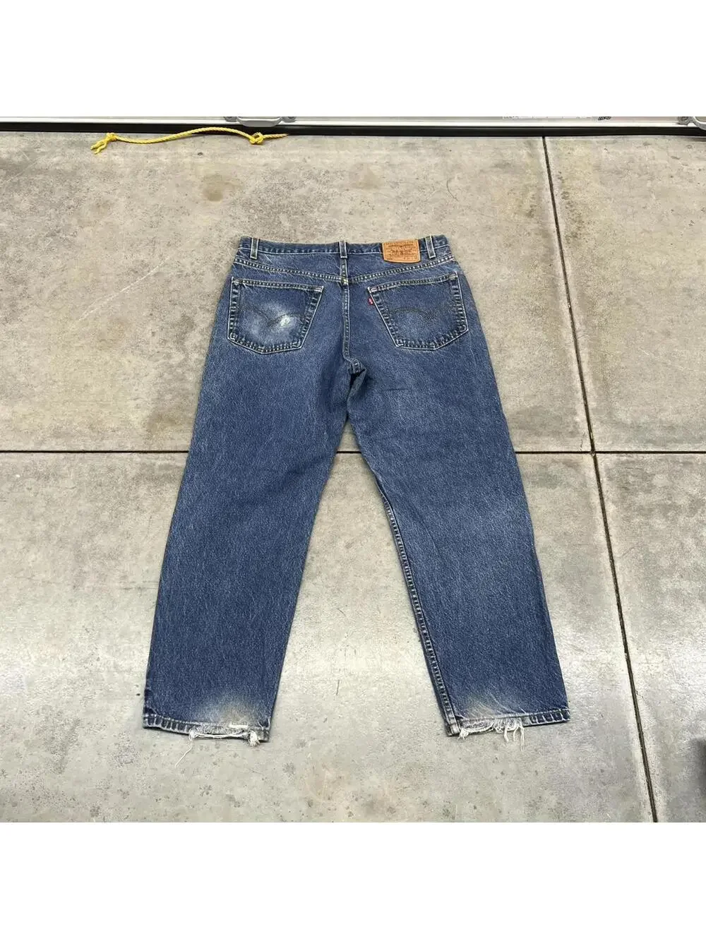 vintage levis 550 faded blue relaxed baggy fit made in usa jeans size 38 x 30
